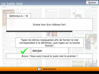 le juste mot