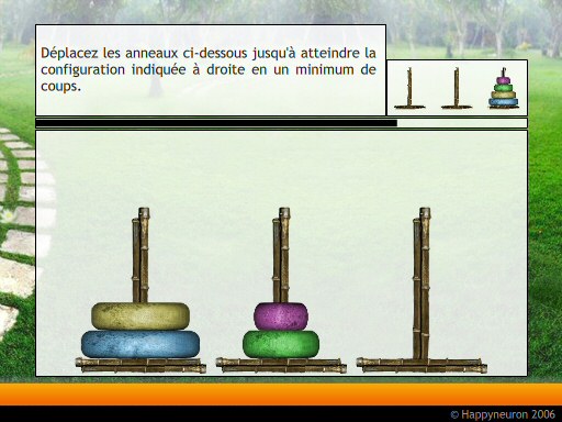 Capture d'écran : Tours de Hanoi